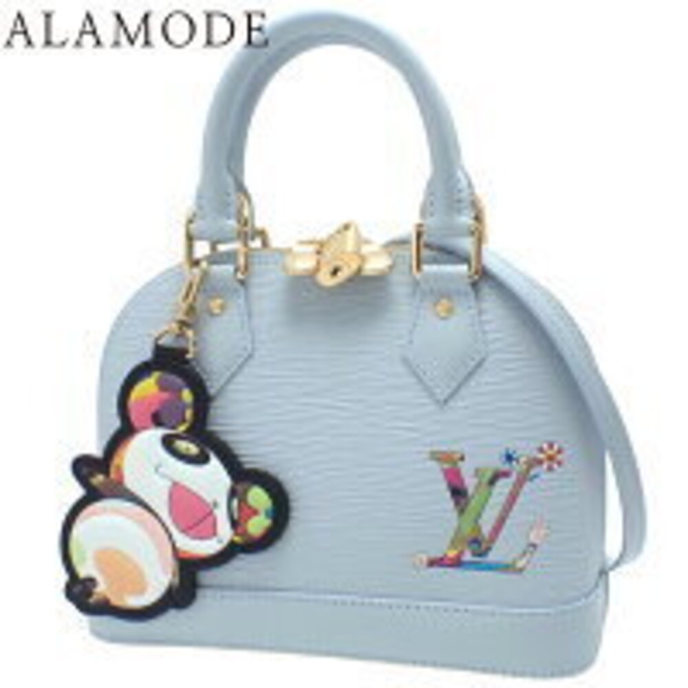 Louis Vuitton Epi Alma Handbag Takashi Murakami bag leather nuage blue
